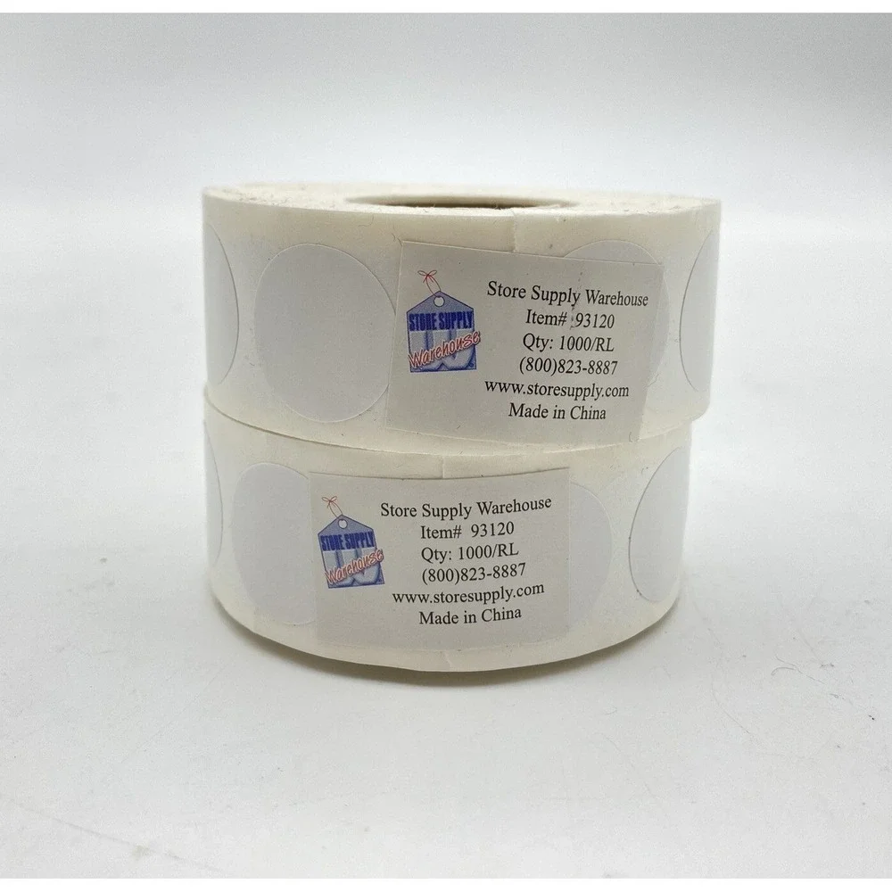2000 White Color Coding Dot Stickers 3/4